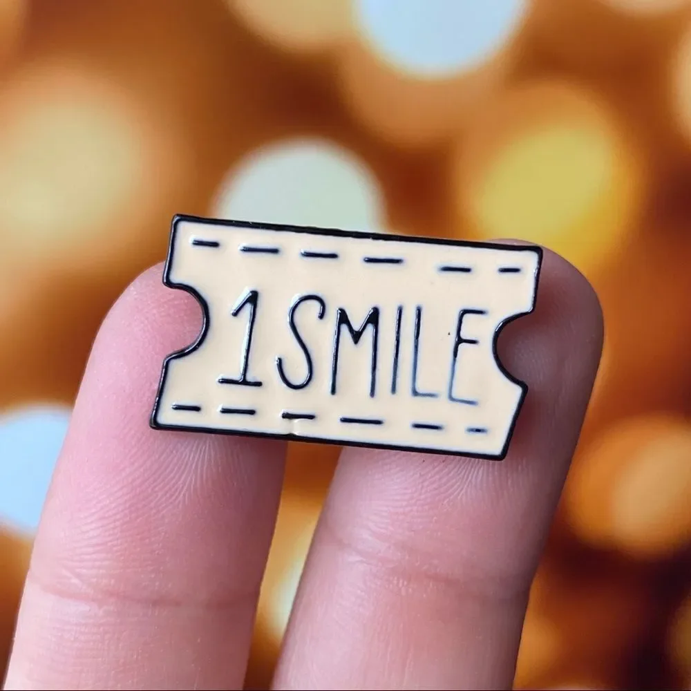 1 Smile Coupon Enamel Pin/ Brooch Lapel